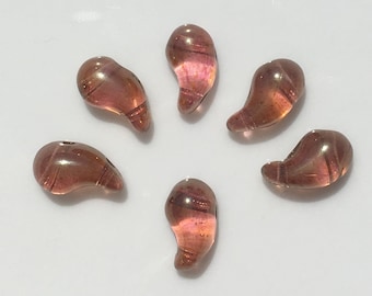 5x8mm ZOLIDUO Bead 30 count Hematite LZD-14400 2 Hole Glass Beads, Left Side Version