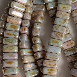 50 pcs CzechMates Bricks beads, Ultra Luster Opaque Green, 6x3mm, Czech Pressed Glass Beads