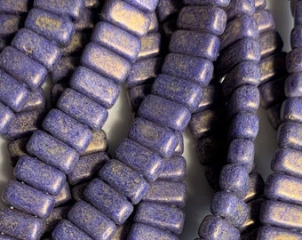 50 pcs CzechMates Bricks beads, Pacifica Elderberry, 6x3mm, Czech Pressed Glass Beads