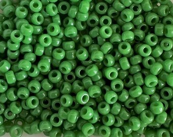 11/0 Jade Green Opaque, Miyuki Round Seed Beads, Rocaille 11/0 seed beads, 0411, 11-411