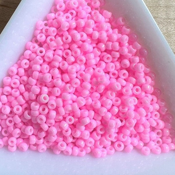 11/0 Pink Opaque, Miyuki Round Seed Beads, Rocaille 11/0 seed beads, 0415