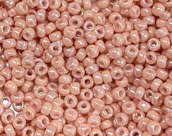 11/0 Miyuki Round Seed Beads - Semi Matte Opaque Salmon, Rocaille 11/0 seed beads, 11-596-1, 11-596