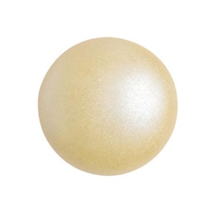 Cabochon par Puca® Pastel Cream, 1 pc, 18mm, 25mm, Czech Pressed Glass Beads