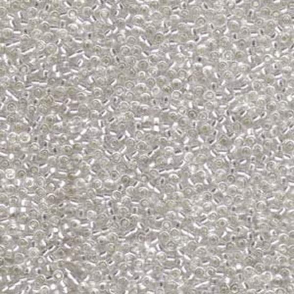 11/0 Silver Lined Crystal, Miyuki Round Seed Beads, Rocaille 11/0 seed beads, 0001