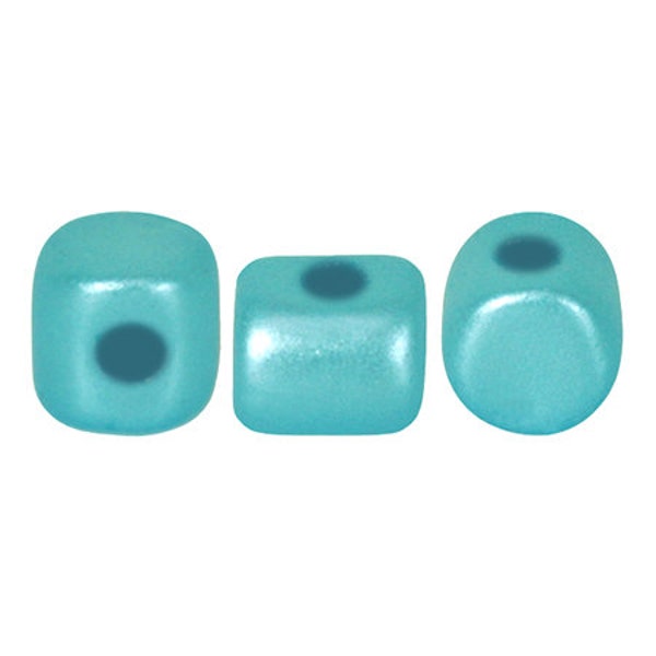 Minos par Puca® beads, Pastel Aqua, 150 pcs, 1-Hole, 2.5x3mm, Czech Pressed Glass Beads