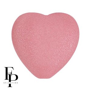 May include: A large, pink, heart-shaped decorative object with a textured surface. The heart is a soft, dusty rose color and appears to be made of a solid material. The image is set against a white background. The logo "FD Selection" is in the lower left corner.