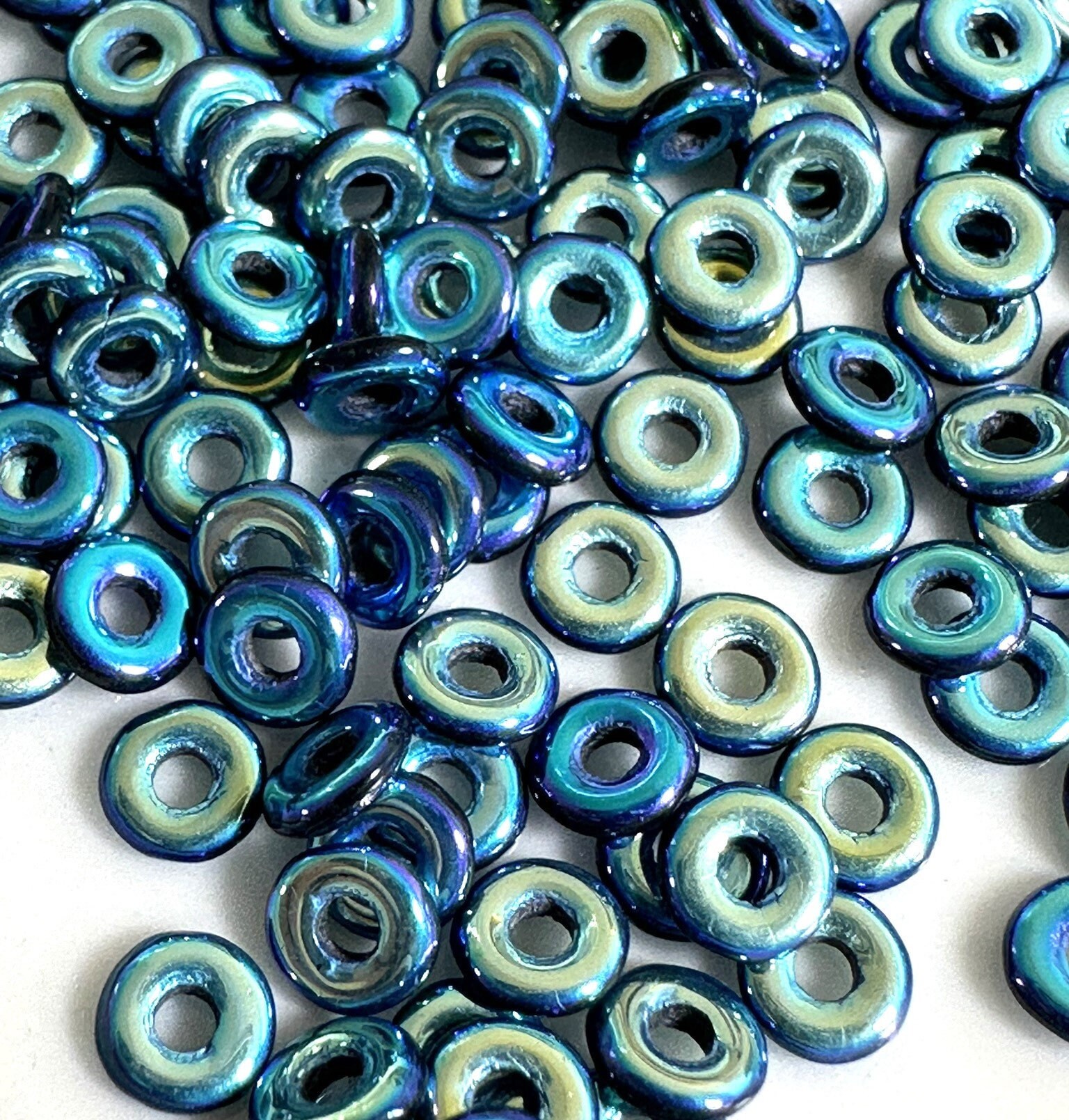 O-Beads Jet AB Full, 5g, 1Loch, 1x 4 mm, Rocailles