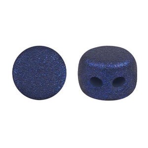 May include: Two blue plastic toggle buttons with a textured surface. The button on the right has two holes.