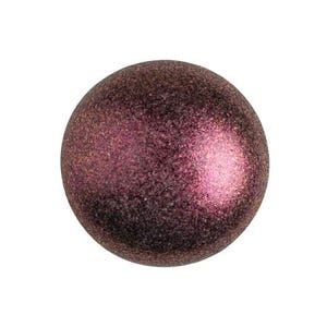 Cabochon par Puca® Metallic Matte Dark Violet, 1 pc, 18mm, Czech Pressed Glass Beads