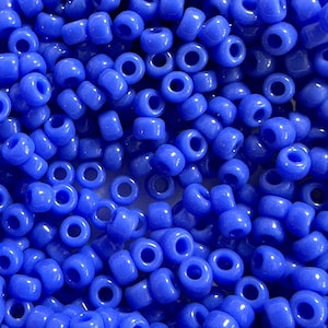 11/0 Opaque Blue, Miyuki Round Seed Beads, Rocaille 11/0 seed beads, 0417