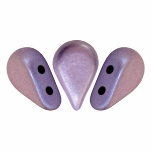 Amos par Puca® beads Metallic Matte Dark Plum, 30 pcs, 2-Hole, 5x8mm, Czech Pressed Glass Beads