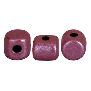 Minos par Puca® beads, Metallic Matte Dark Violet, 150 pcs, 1-Hole, 2.5x3mm, Czech Pressed Glass Beads