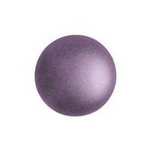 Cabochon par Puca®, Metallic Matte Dark Plum, 20 pcs, 8mm, Czech Pressed Glass Beads