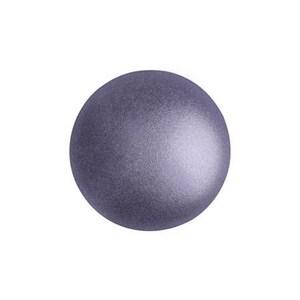 Cabochon par Puca®, Metallic Matte Purple, 20 pcs, 8mm, Czech Pressed Glass Beads