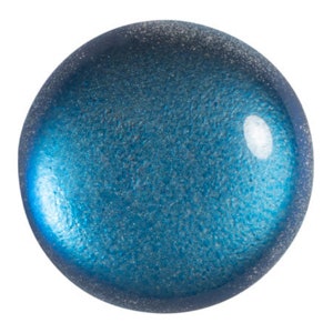 Cabochon par Puca®, Ice Slushy Blue Raspberry, 1 pc, 25mm, Czech Pressed Glass Beads