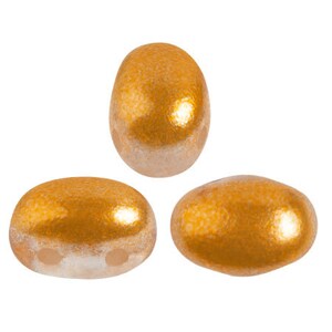ICE SLUSHY Collection! Samos par Puca® beads, Ice Slushy Orange, 25 pcs, 2-Hole, 5x7mm, Czech Pressed Glass Beads