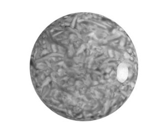 Neu! Cabochon par Puca®, Milky Grey, 1 Stück, 18 mm, 25 mm, Tschechische Glasperlen