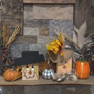 Reclaimed Wood Scarecrow shelf sitters