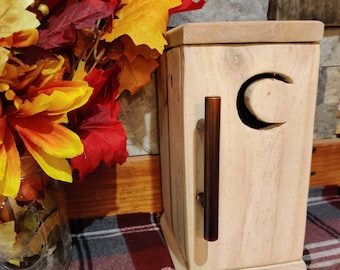 Reclaimed small wood outhouse storage box