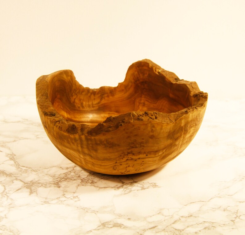 Large Olive Wood Bowl Wooden Fruit Bowl Rustic Kitchen Ware Etsy