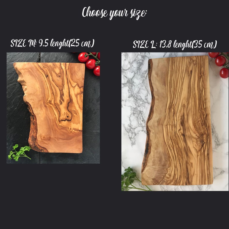 Monogrammed Olive Wood Cheese Board Initial Wooden Cutting image 5