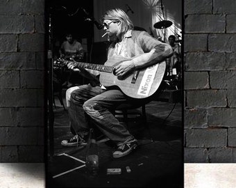 Kurt Cobain Poster Etsy