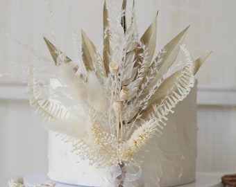 Dried Flowers Cake Topper Dried Flowers Cake Topper - Cake Topper,Pampas grass dried flower cake topper, Wedding Flowers Decoration,bridal