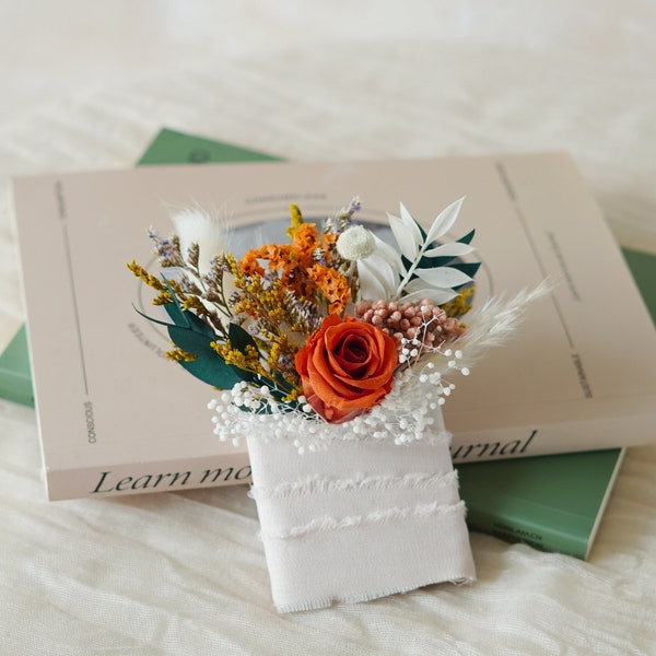 Boutonnières de poche Boutonnière de mariage, fleurs de mariage, broche de mariage du marié/boutonnière faite à la main, épinglette, fleurs naturelles de mariage