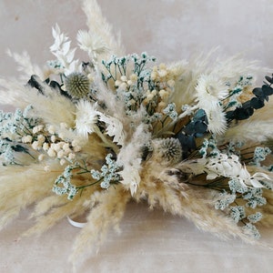 Crystal Grass Eucalyptus Leaf Bluish green Table Flowers,Flower Swag Backdrop,Preserved Roses,Bohemian Wedding Centerpieces,30cm20cm15cm image 2