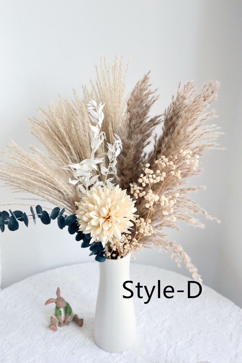 Pampas Grass bouquet,Dried flower bouquet,vase filler,dried flowers,natural flower decor,Flower Arrangement,Small Centerpiece image 7