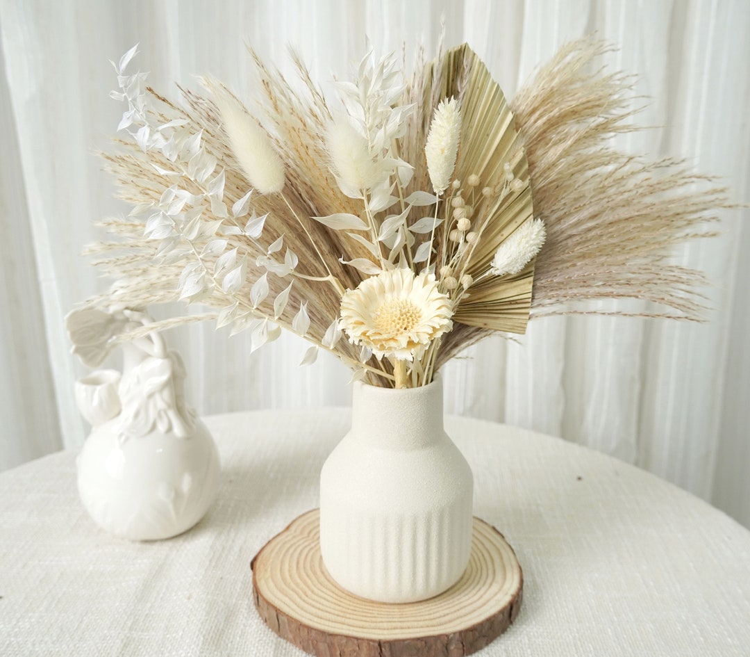 Set Di Fiori Artificiali In Schiuma PE Con Steli, Colori Champagne E Nudo, Altezza 22,9 Cm. Perfetti Per Bouquet Fai Da Te, Centrotavola, Decorazioni Matrimonio. Include Foglie E Accessori. - 5