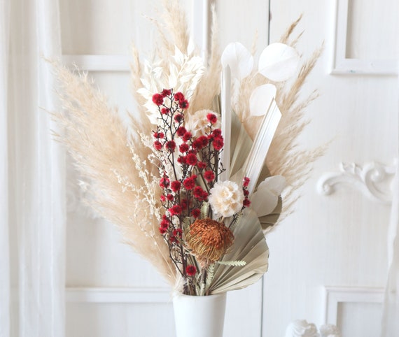 Bouquet di erba della pampa, bouquet di fiori secchi, riempitivo