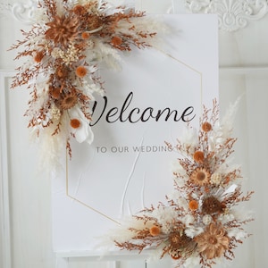 Dried flowers Wedding arch,Flower Swag Backdrop,pampas Flower arbor, Boho Wedding Centerpieces