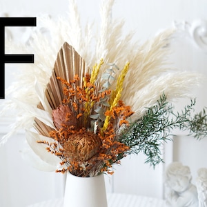 Rust Orange/Burnt Orange Pampas Grass bouquet,Dried flowers bouquet,home decor,Palm spear,natural flower Arrangement,Small Centerpiece image 8