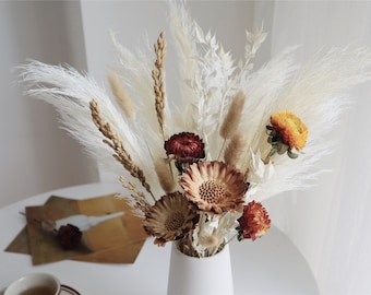 Pampas Grass bouquet Preserved flowers Dried flowers bouquet,home decor, dried flowers,natural flower Flower Arrangement,Small Centerpiece