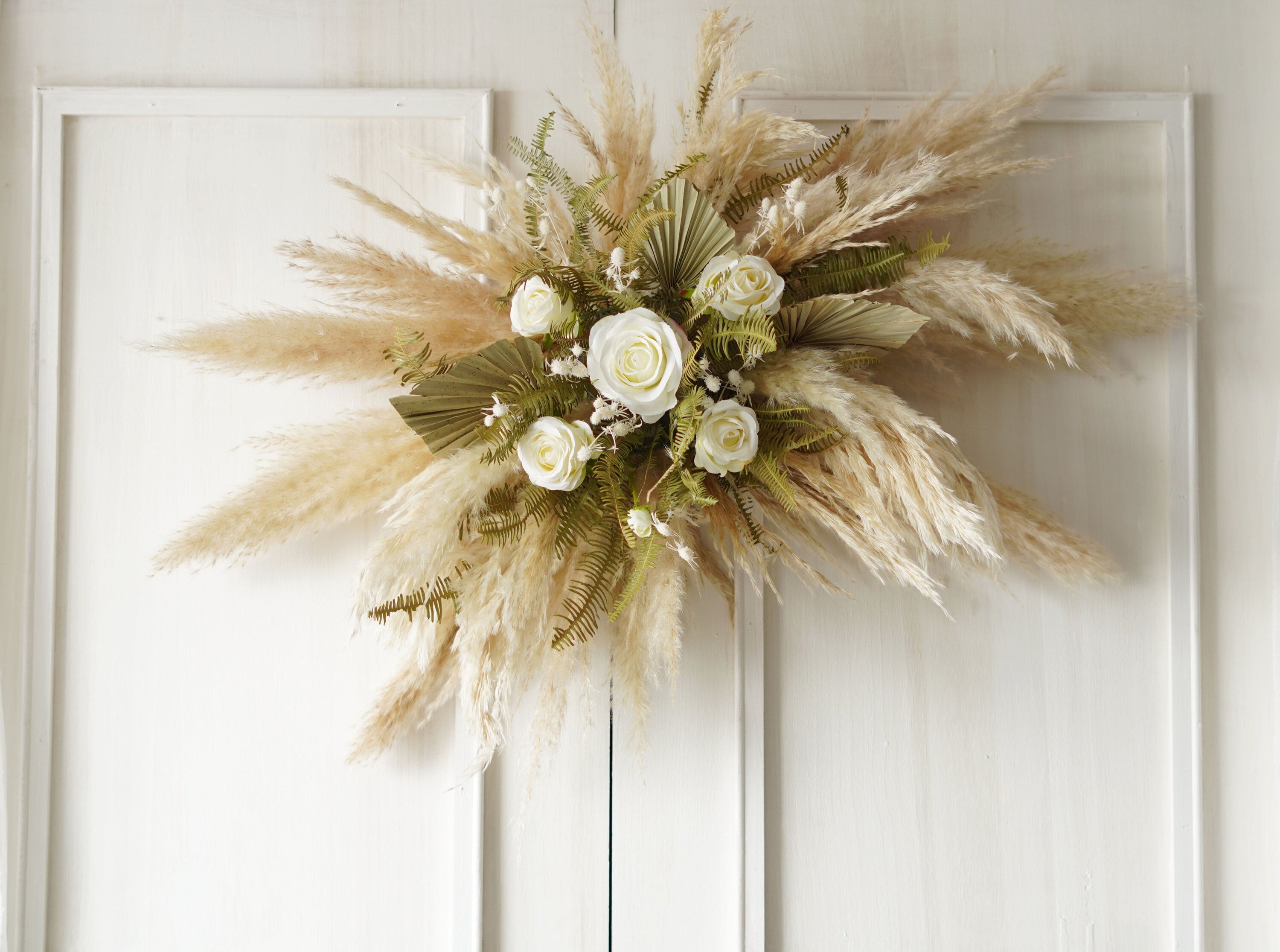 10 Fiori Artificiali Erba Della Pampa - Soffici E Decorativi, Per Matrimoni E Feste, Colore Nero - Foto 8