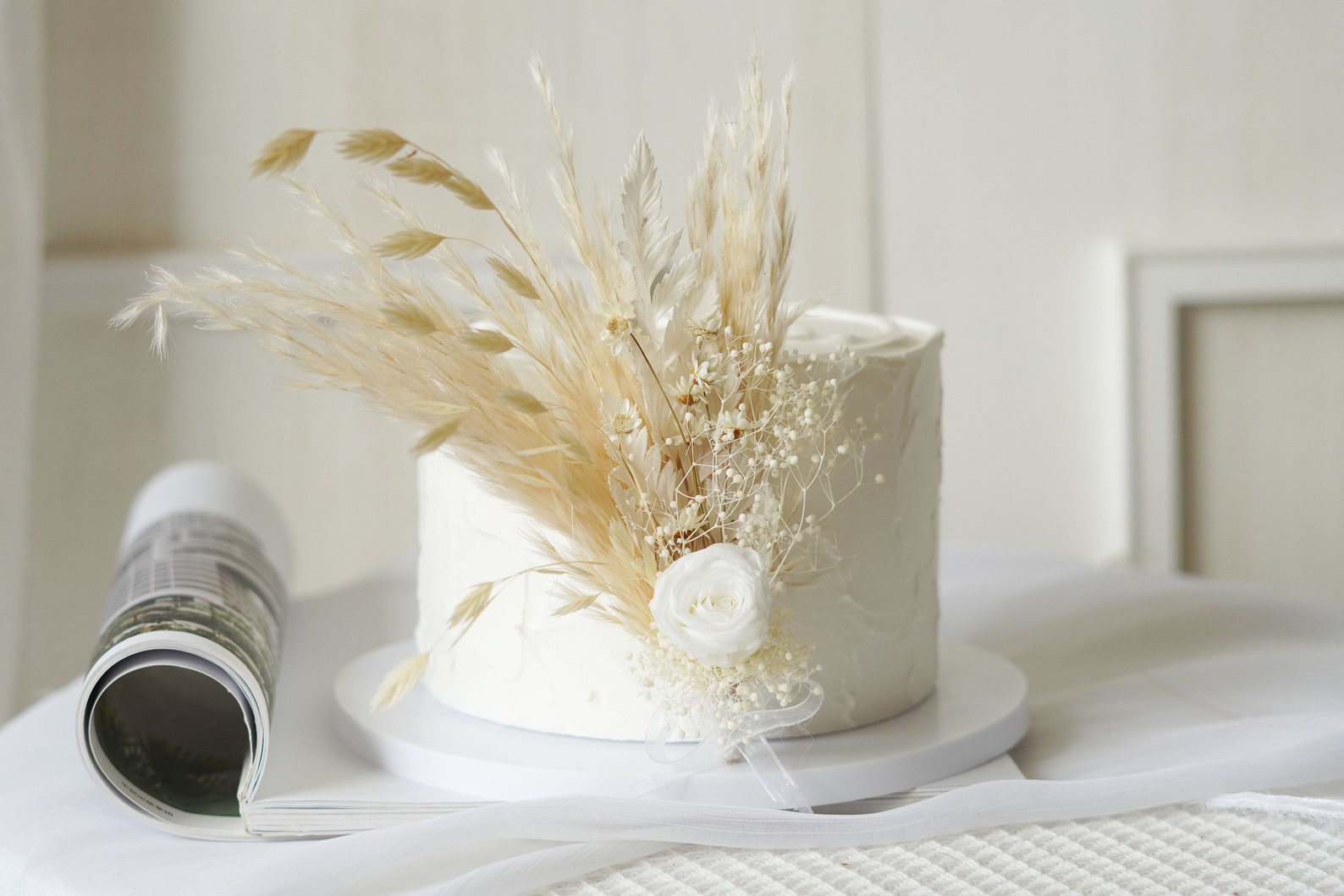 Dried Flowers Cake Topper Dried Flowers Cake Topper Cake Etsy