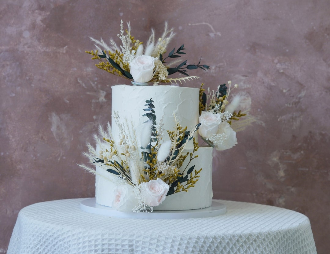 Topper Dried Flowers Cake Topper Cake Topper, Dried Flowers Cake Topper