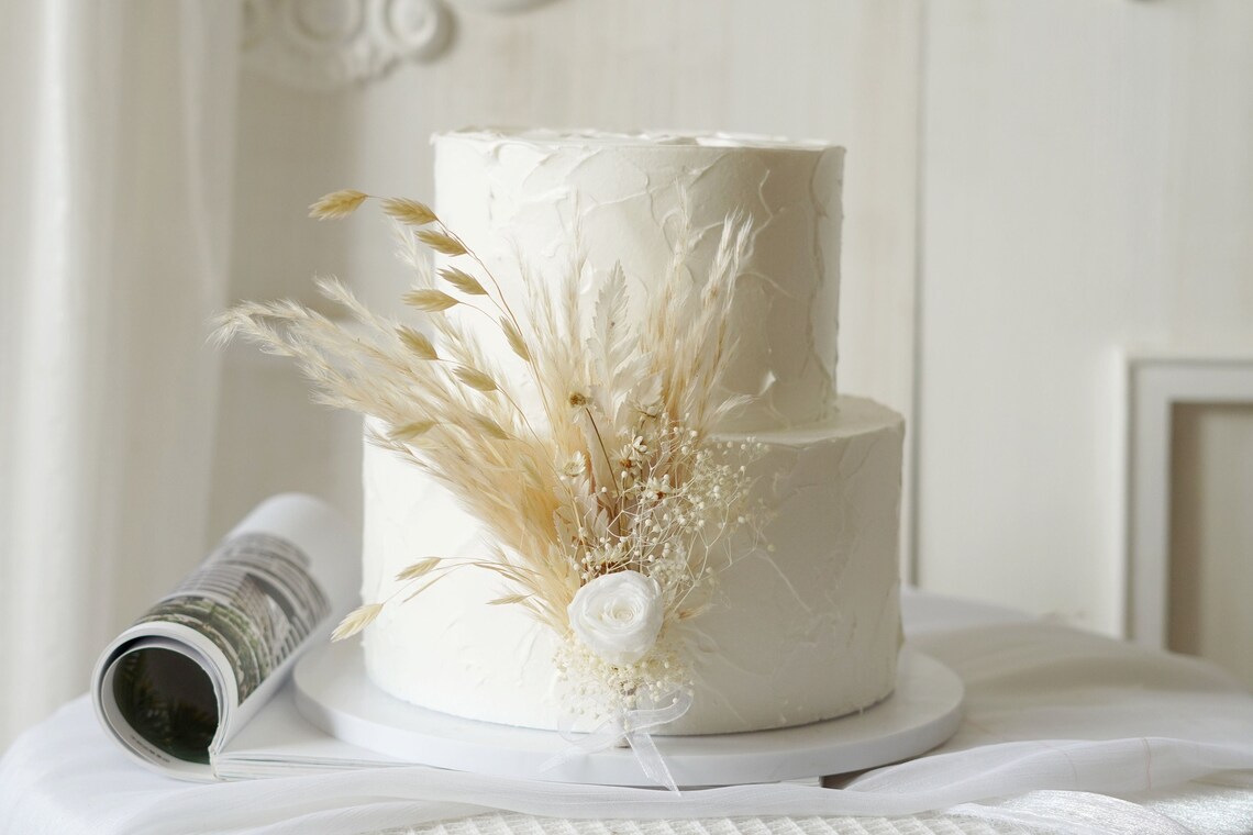 Dried Flowers Cake Topper Dried Flowers Cake Topper Cake Etsy