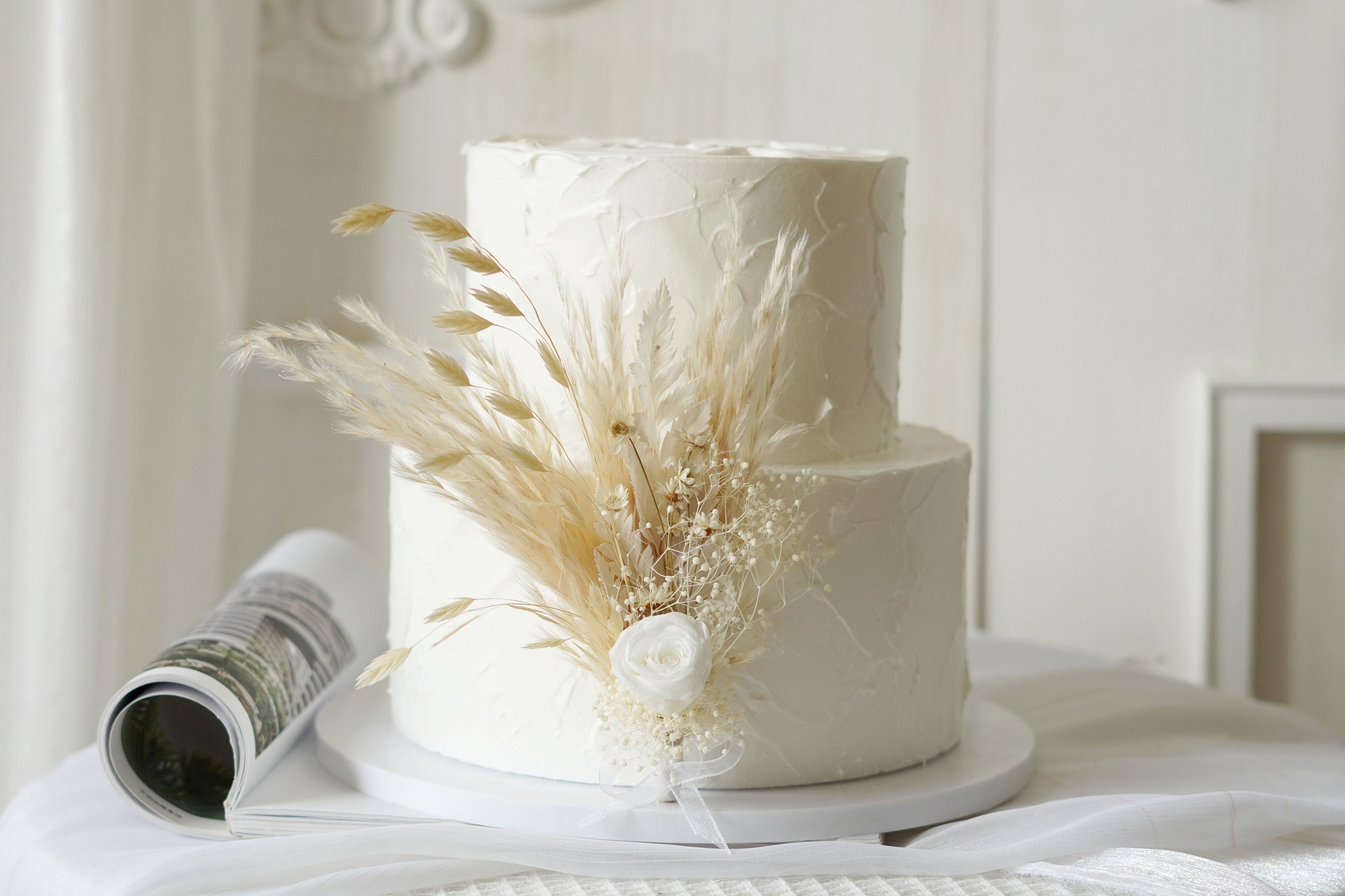 Dried Flowers Cake Topper Dried Flowers Cake Topper Cake Etsy