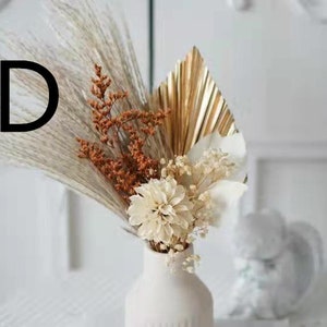 Rust Orange/Burnt Orange Pampas Grass bouquet,Dried flowers bouquet,home decor,Palm spear,natural flower Arrangement,Small Centerpiece image 5