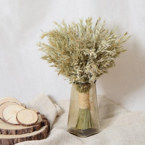 180 PCS Dried Natural Lagurus Ovatus Bunches,40-45cm Length for Floral Decor,Dried oats, ears of wheat image 2