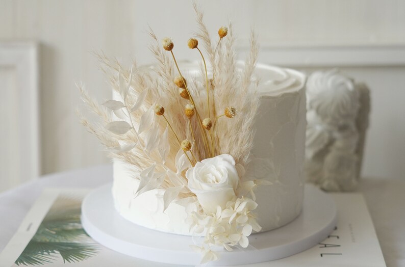 Dried Flowers Cake Topper Dried Flowers Cake Topper Cake Etsy