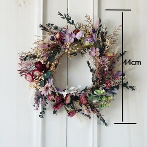 Dried flower Farmhouse Wreath, Year Round Wreath, Front Door Wreath, Wedding Wreath,decorative wreath image 2