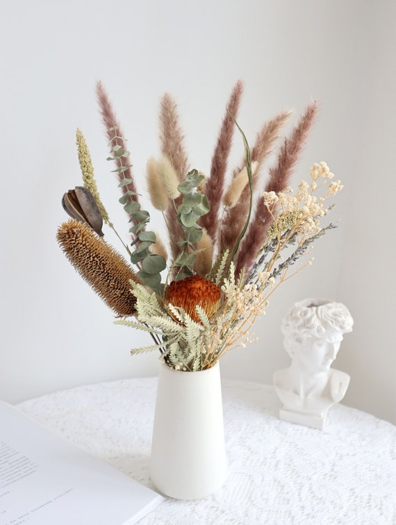 Vasi In Ceramica Bianchi - Set Da 3 Per Fiori Secchi O Freschi, Decorazione Casa - Foto 12