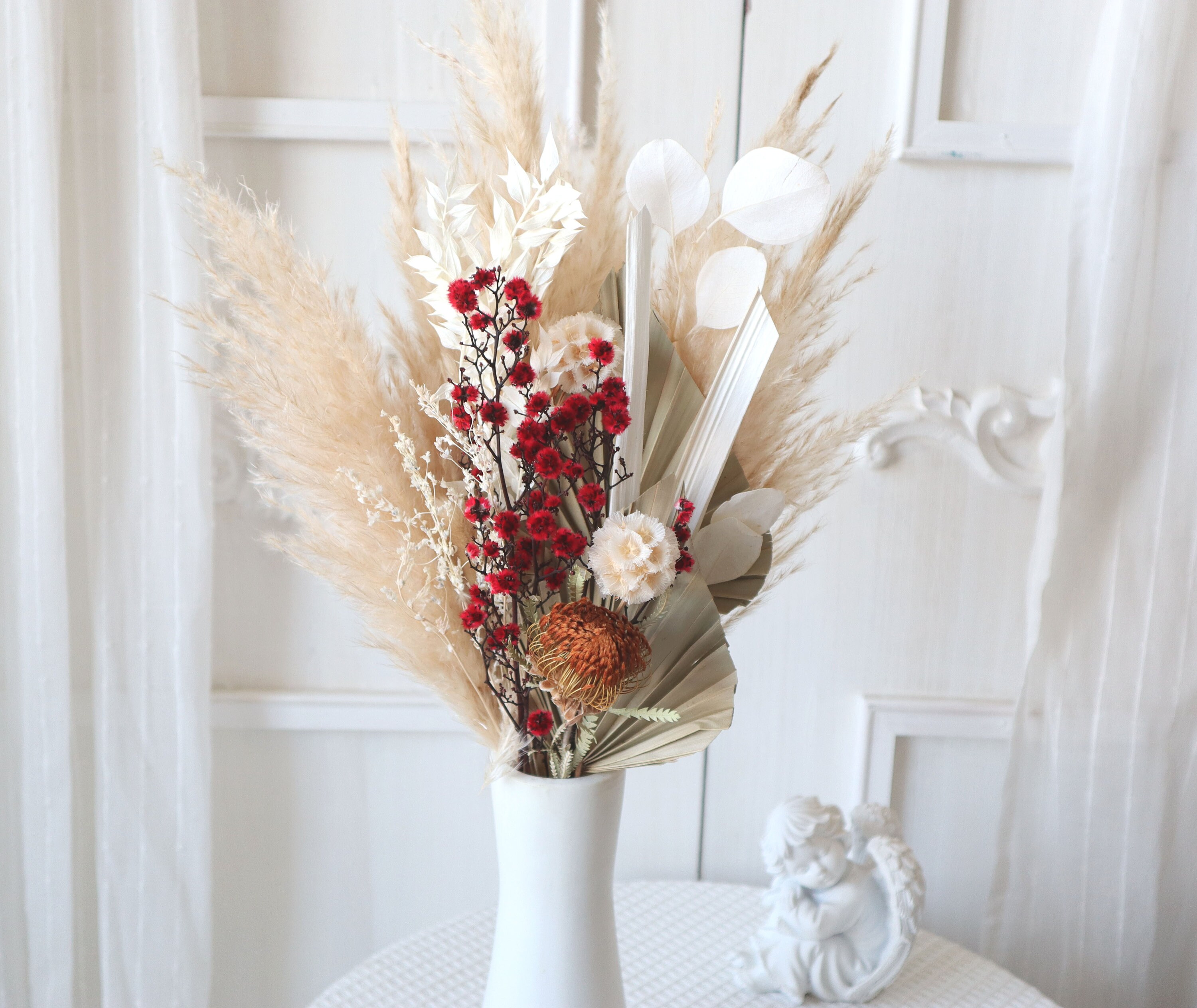 Ramo de hierba de Pampas, ramo de flores secas, relleno de jarrones, flores  secas, decoración de flores naturales, arreglo floral, centro de mesa  pequeño -  México