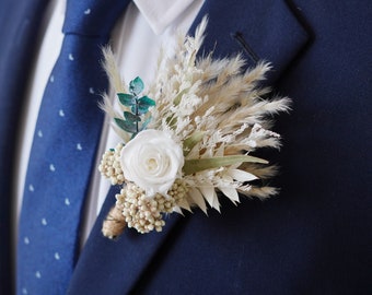 Bohemian Dried Straw flower  wedding boutonniere,Groomsmen Pin,bridegroom brooch,wedding bouquet,wedding decor,preserved flower buttonhole
