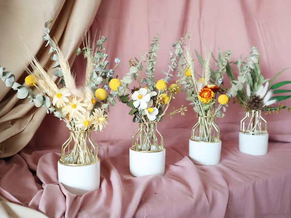 Ramo de flores secas, relleno de jarrones, decoración natural del