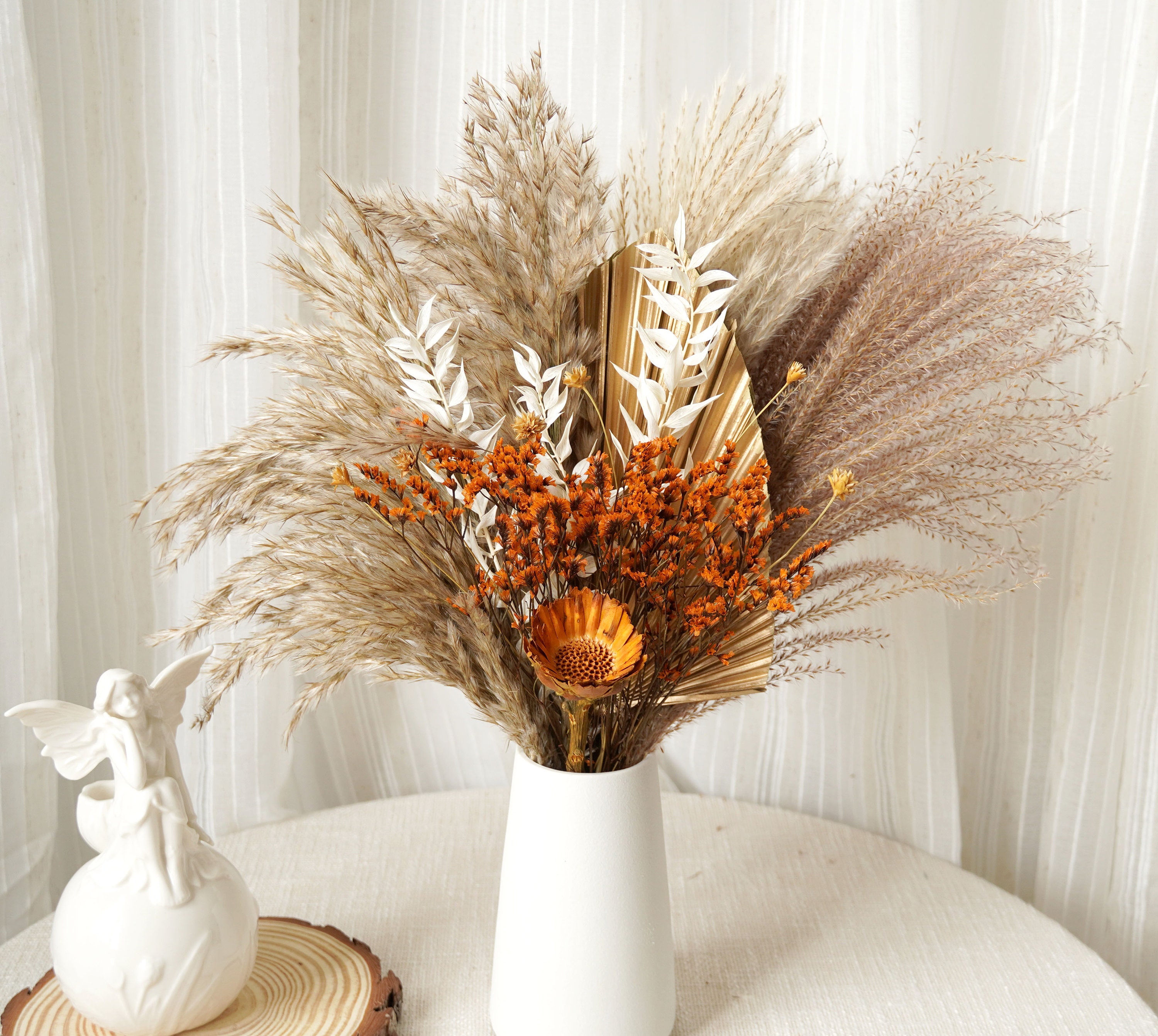 Rust Orange Dried Flower Bouquet