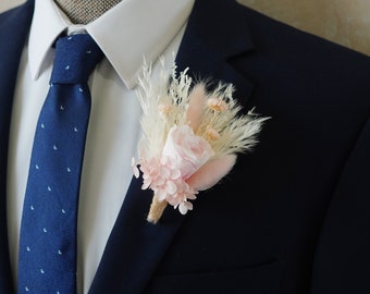 Pastel Pink Rose wedding boutonnieres, Groomsmen Pin,bridegroom brooch,wedding flower bouquet,wedding decor,preserved flowers buttonhole